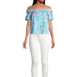 Lilly Pulitzer Tamara Off The Shoulder Top, Pelican Pink